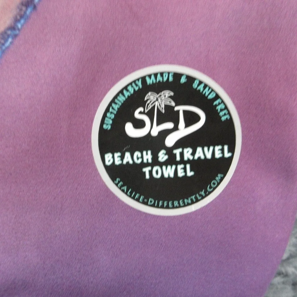 SLD Beach & Travel Towel Double Sided 30x60 Sand Free Multicolor Recycled NWT